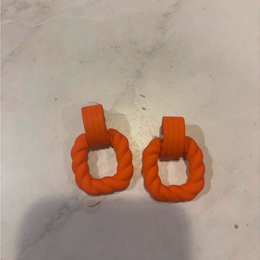 Orange earrings